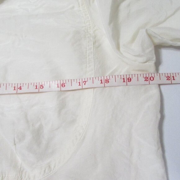 J. Jill Ivory Button Down Collared Blouse Size M - Picture 9 of 12